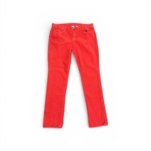 J. Crew Women's Bright Red  corduroy pants City Fit Leg